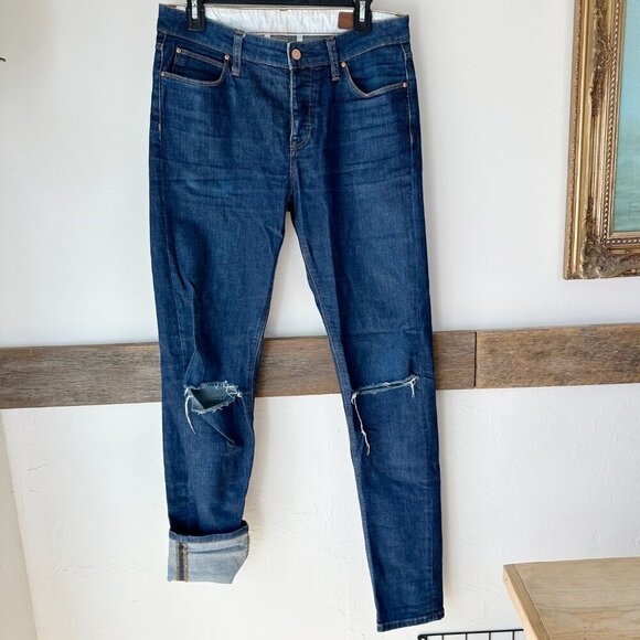 ASOS Jeans Distressed Button‎ Fly 30 Excellent Condition Medium Blue Denim - Picture 6 of 9